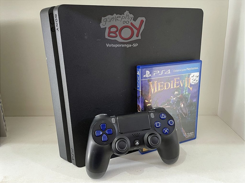 Playstation 4 Slim 500Gb ou 1Tb Com 1 Jogo Seminovo