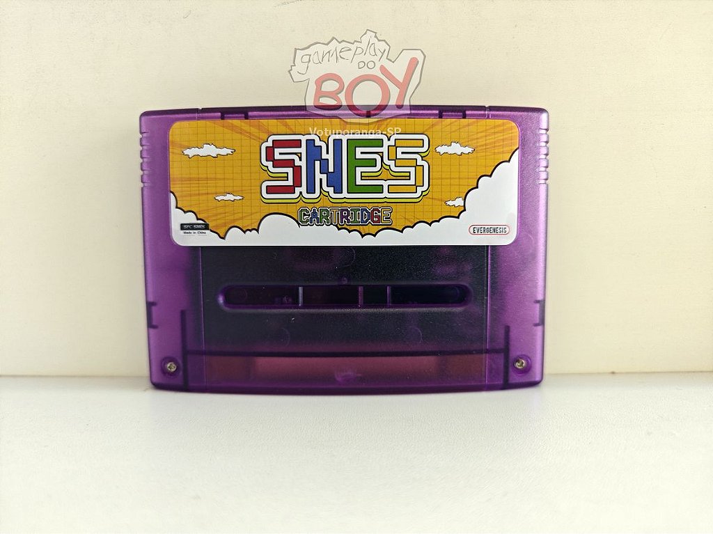 Cartucho Retrô Cartridge + Cartão MicroSD com 750 Jogos Super Nintendo