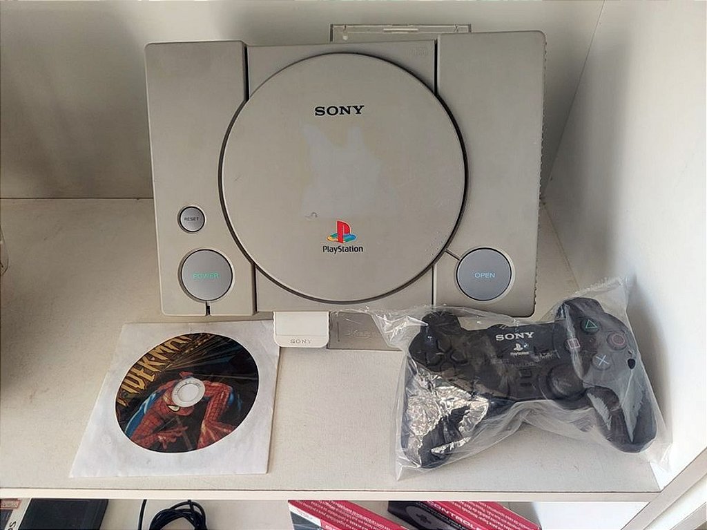 Playstation 1 Fat D.e.s.b.l.o.q. Com 1 Jogo