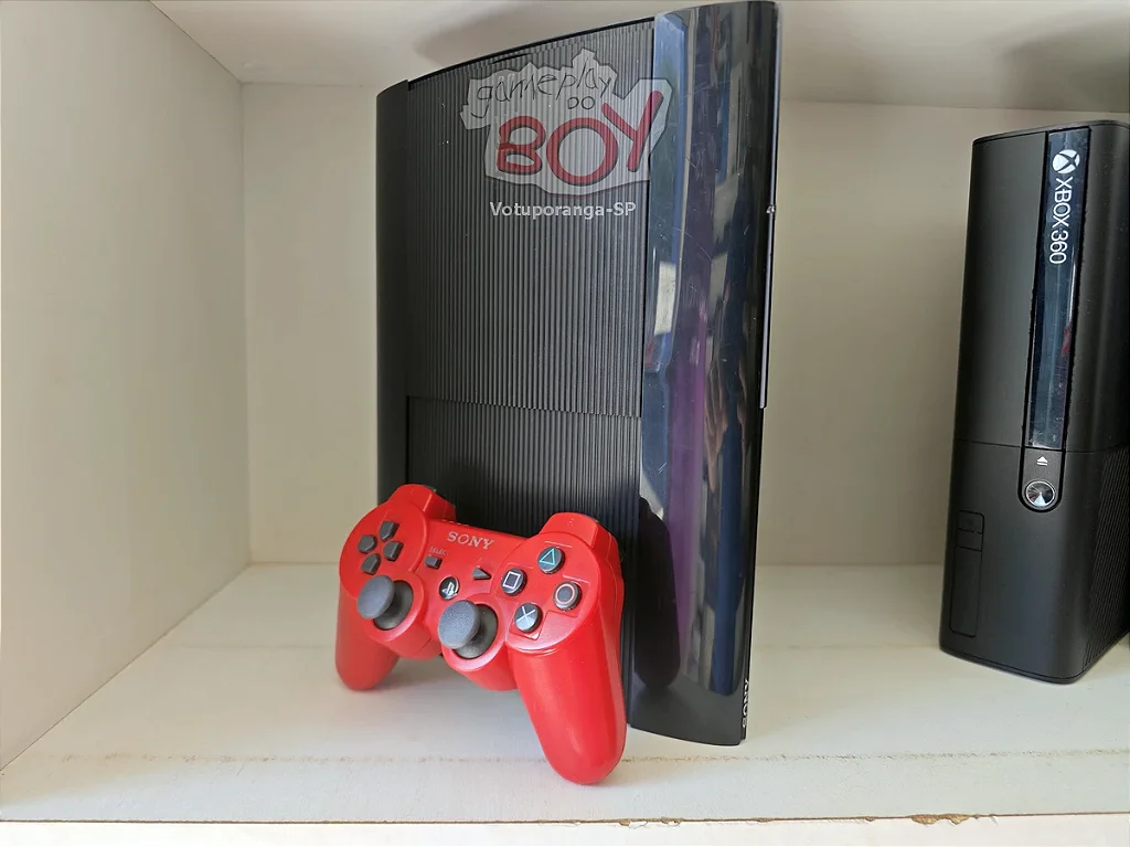 Playstation 3 Super Slim 500Gb + FC24 + 40 jogos D.e.s.b.l.o.q. - Seminovo